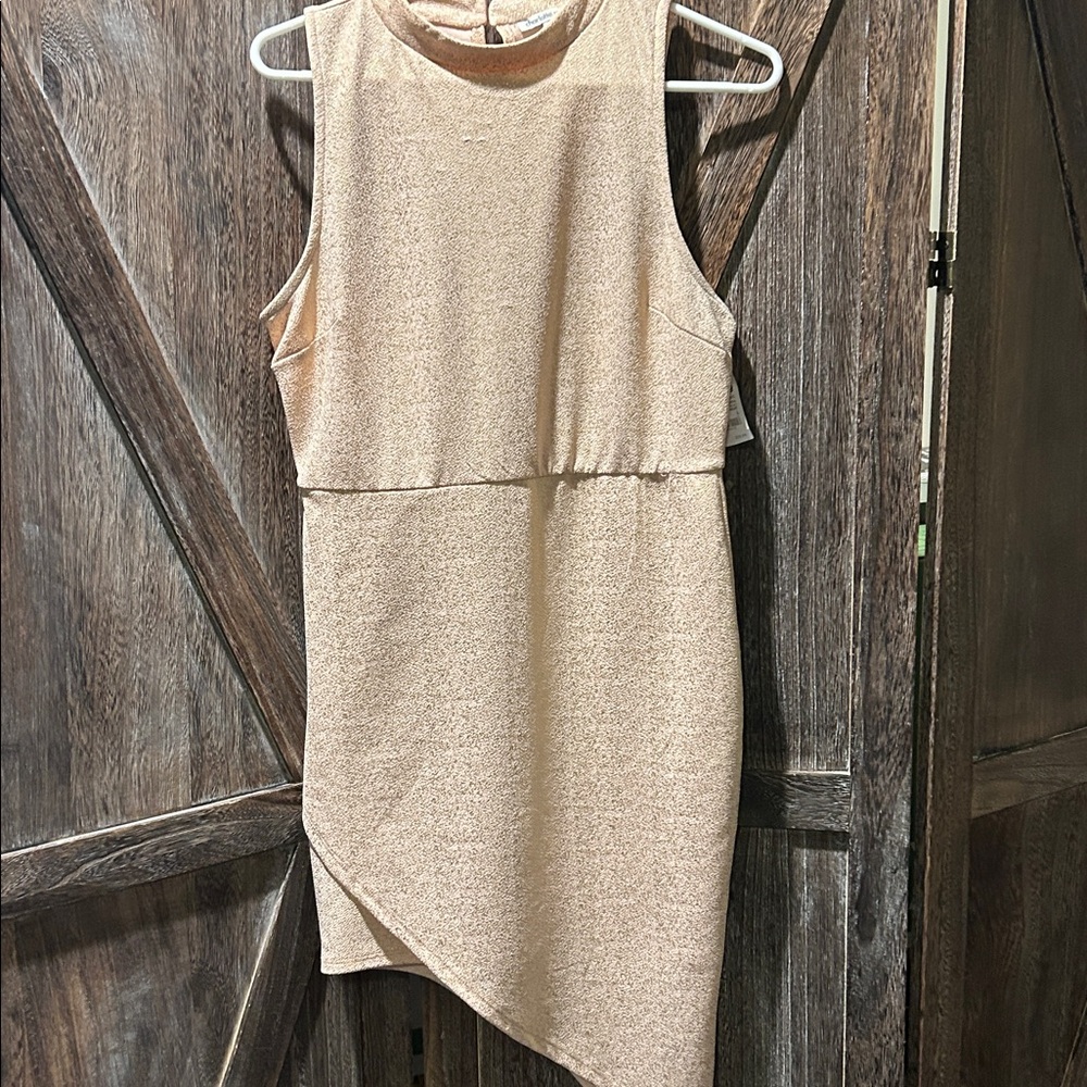 Charlotte Russe Pink and Gold Glitter Dress